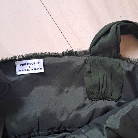 Philosophy Di Alberta Ferretti Silk Green dress, size 6 - Picture 5 of 8